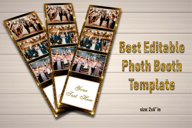 I will design custom photo booth template for photobooth
