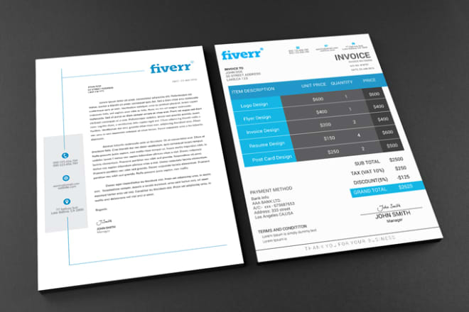 I will design editable letterhead, invoice in ms word format