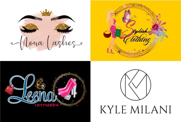 I will design feminine fashion,beauty,clothing,boutique brand logo for business
