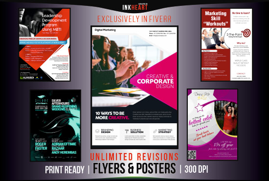 I will design flyer, poster, brochure, postcard, door hanger in 12 hours