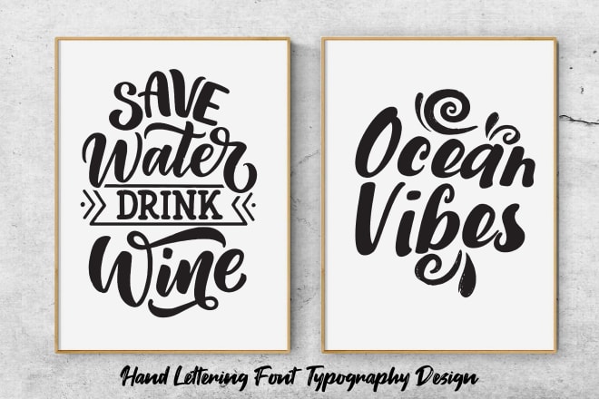 I will design hand lettering quote,phrase,logo,text in unique style