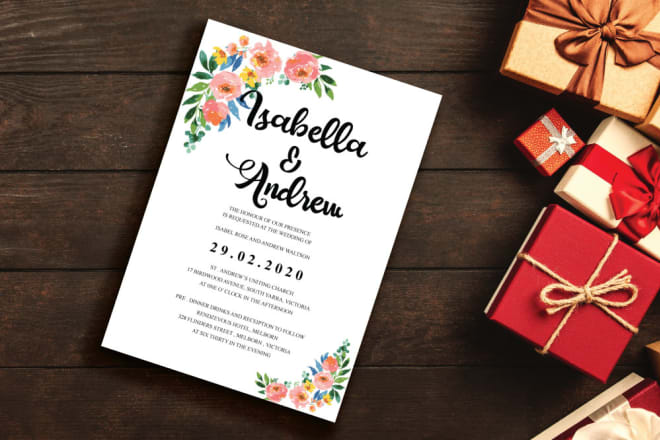 I will design invitation n menu card, online templates, profile n cover photo