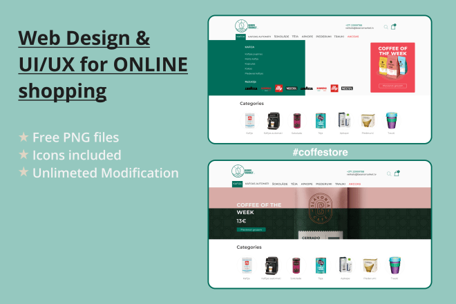 I will design landing page website UI for online shop