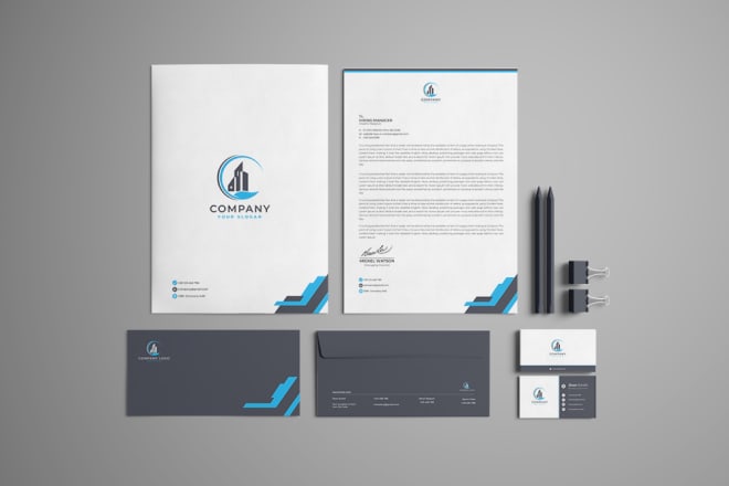 I will design logo, letterhead, invoice, business card, stationery, brand style guides