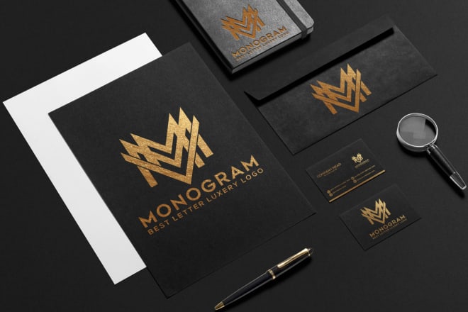I will design luxury initials text monogram logo