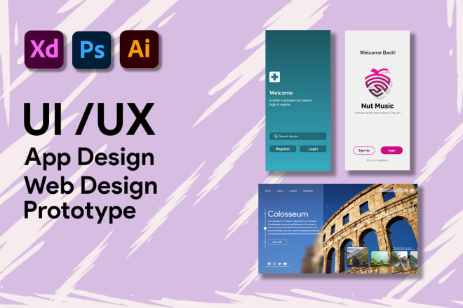 I will design mobile app website and landing page UI UX design