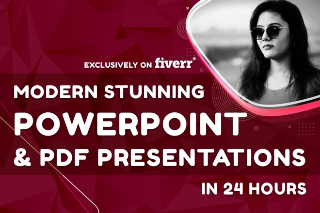 I will design modern and stunning power point and pdf presentation