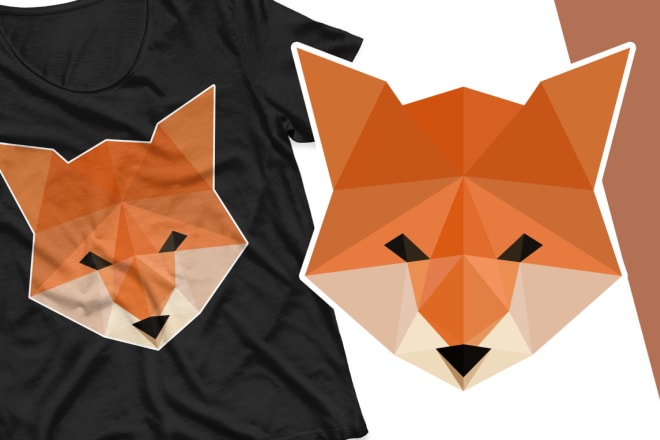 I will design pet animal polygonal geometric face illustration