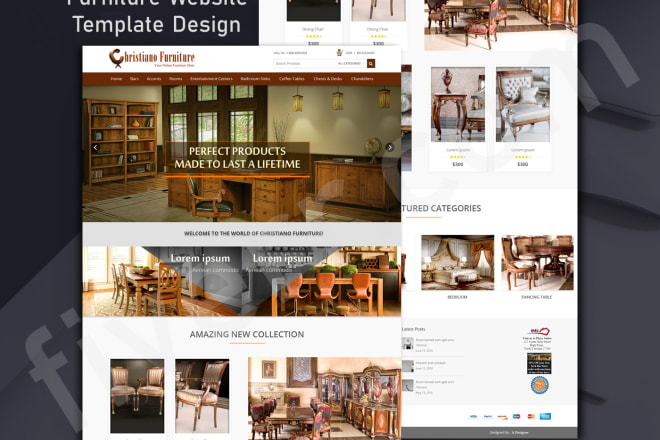 I will design photoshop website template