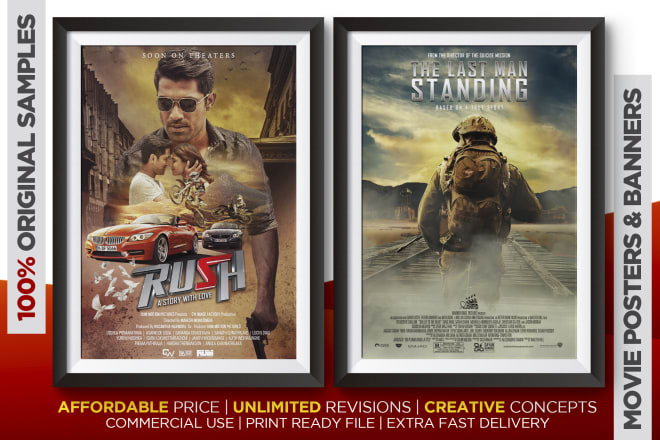 I will design professional movie posters and film posters