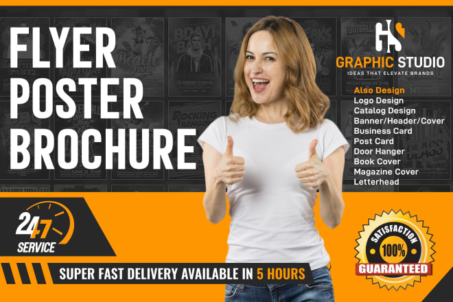 I will design professional poster in 10 hours