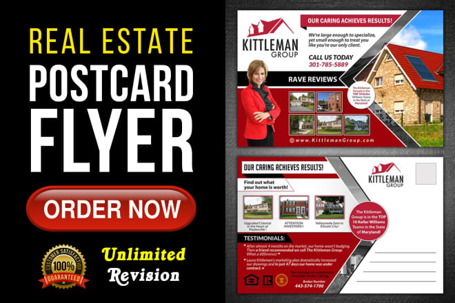 I will design professional real estate postcard or flyer