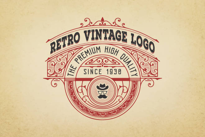 I will design retro vintage hipster badge stamp logo