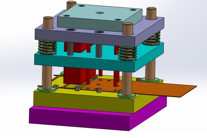 I will design sheet metal part, press tool and production drawing