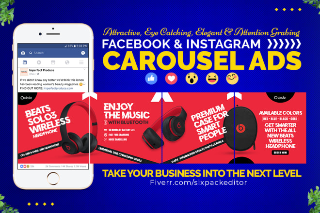 I will design stunning carousel posts ads for facebook banner and instagram post