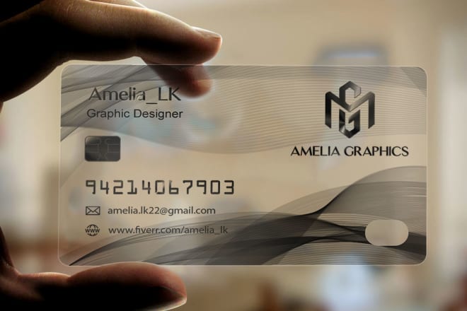 I will design stylish transparent plastic business card