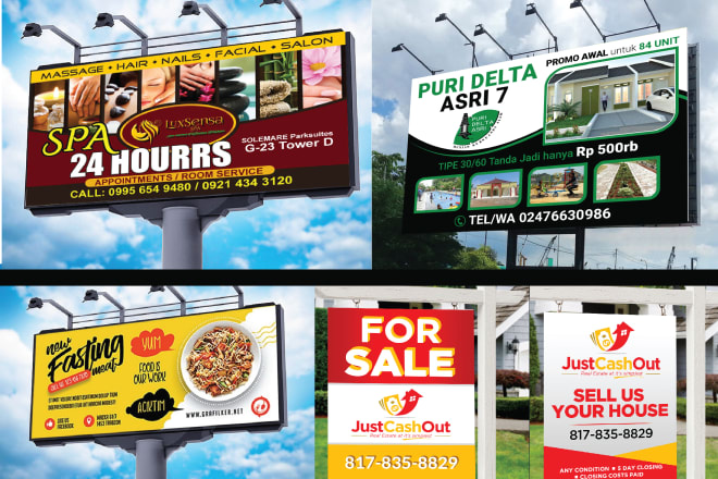 I will design yard sign,billboard,door hanger, signage