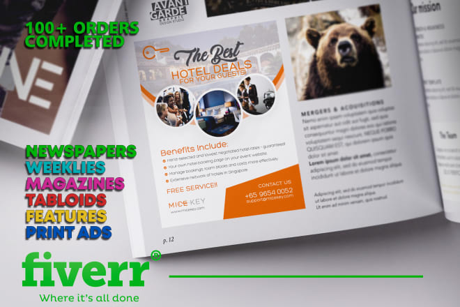 I will design your print advert, magazine ad, newspaper ad