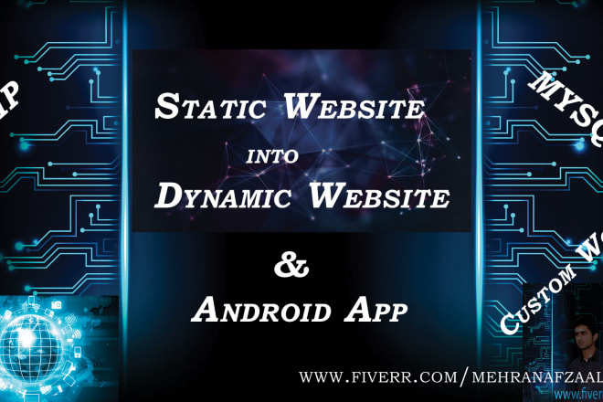 I will develop dynamic website from scratch