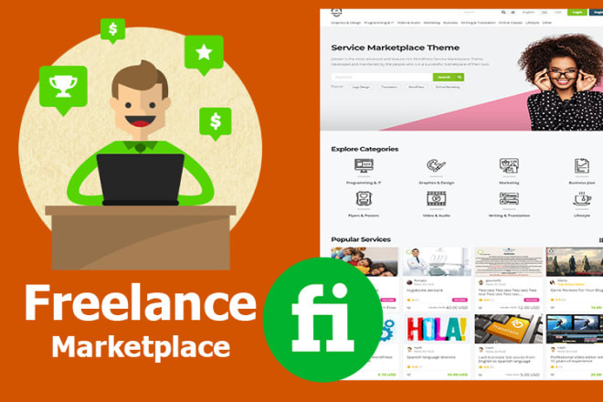I will develop freelance marketplace website like fiverr in 2days