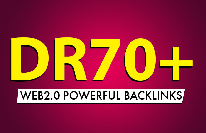 I will do 100 DR 70 plus contextual dofollow seo link building backlinks