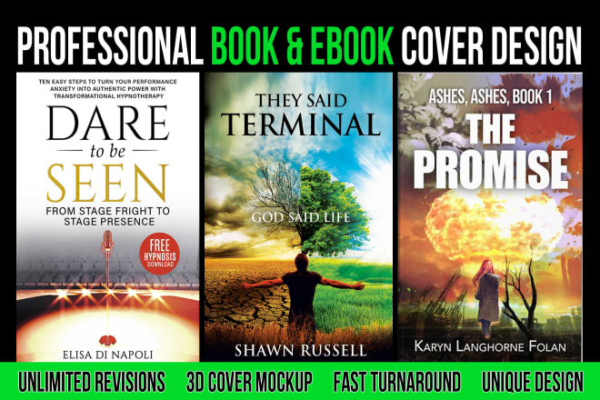 I will do a killer book cover design, ebook cover, kindle cover