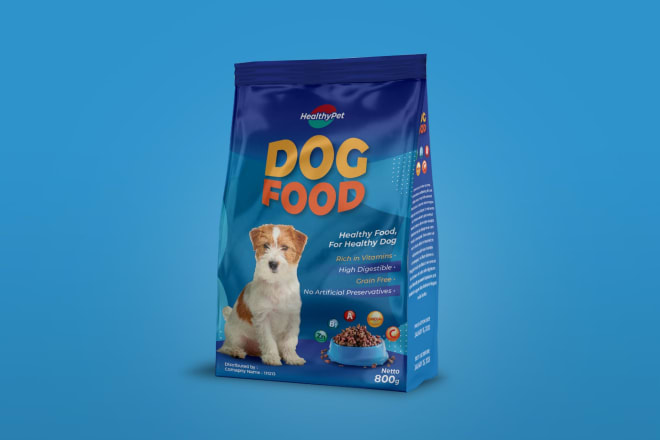 I will do a label, logo and package for your pet food brand