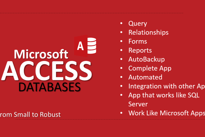 I will do any job on microsoft access database