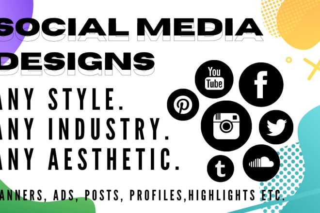I will do any social media designs for you, posts, ads, kits, highlights etc
