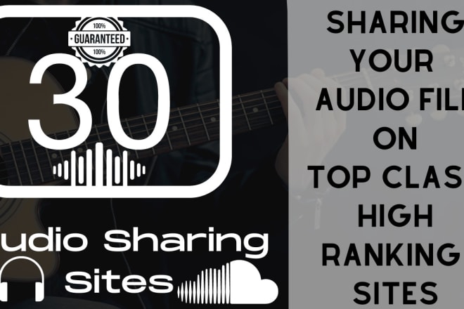 I will do audio and mp3 file submission to high traffic 30 audio sharing sites