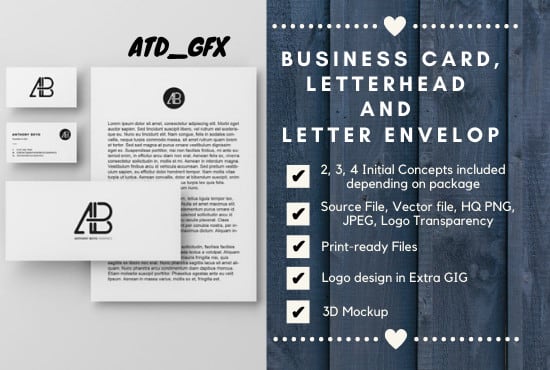I will do business card visiting card letterhead envelope design