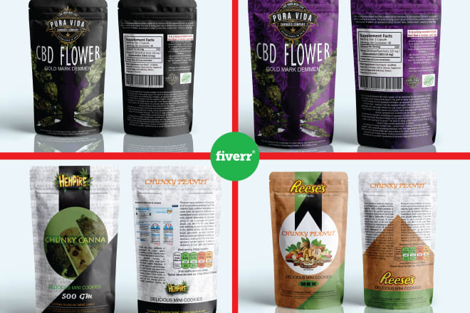 I will do cbd label design, supplement label design, pouch packaging labels