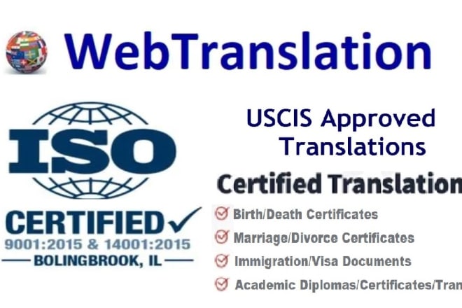 I will do certified italian to english translation italian translation vice versa