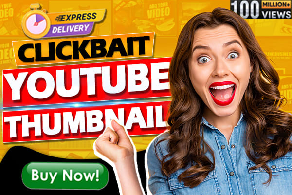 I will do clickbait youtube thumbnail design