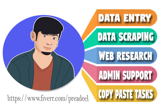 I will do data entry, data collection, internet research and admin support