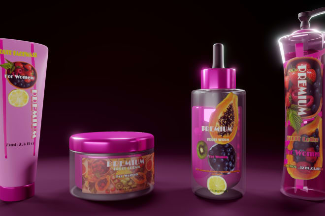 I will do gorgeous product packaging design box tube bottle label