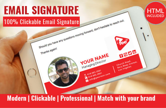 I will do HTML email signature