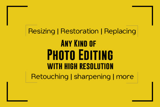 I will do image resizing photo editing and retouching