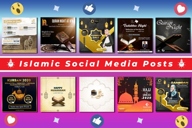 I will do islamic english, arabic social media posts for facebook, instagram