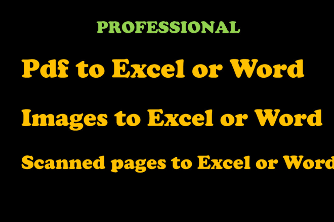 I will do pdf conversion to word excel or powerpoint, editable document, data entry