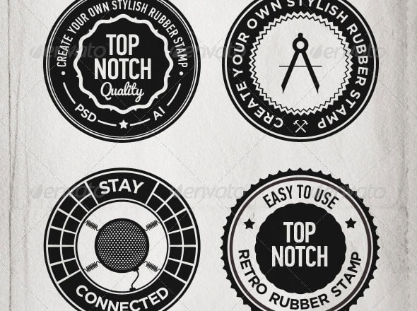 I will do professional retro vintage stamp or badge logo design