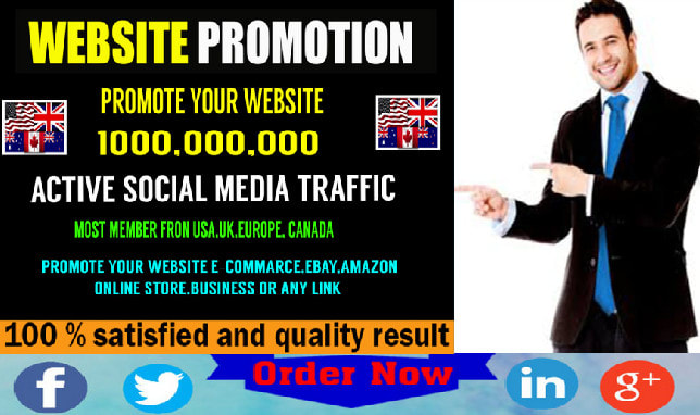I will do promote and advertise your website, business or any link promotion