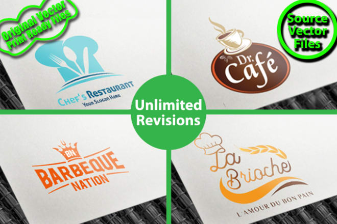 I will do restaurant logo for food,bakery,cafe,chef