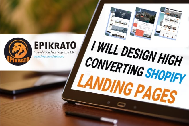 I will do shopify landing page design or product page design
