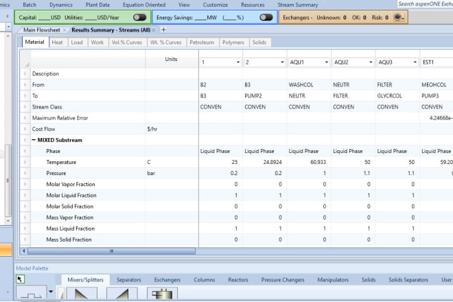 I will do simulation on aspen hysys