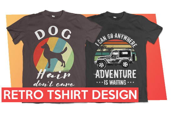 I will do trendy retro vintage color tshirt design