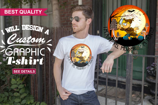I will do unique custom graphic t shirt design