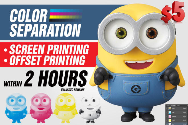 I will do vector design and color separation cmyk and spot color