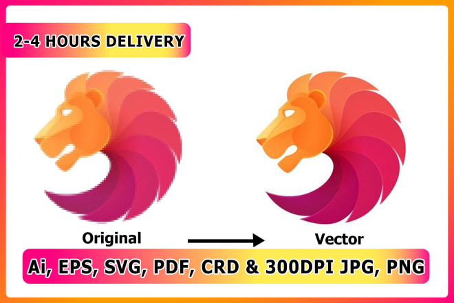 I will do vector tracing, vectorise or convert logo to vector