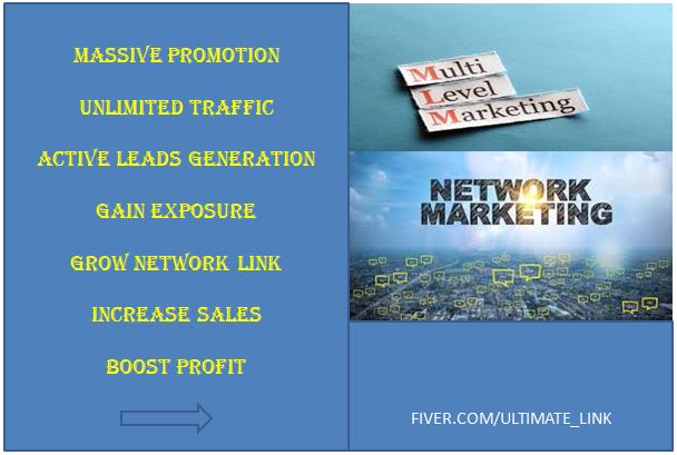 I will do viral rapid mlm leads promotion network marketing for real traffic
